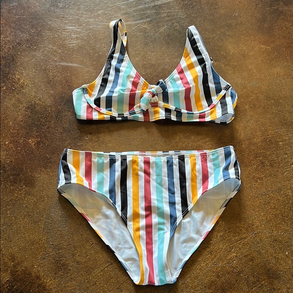 Colorful Striped Bikini Set